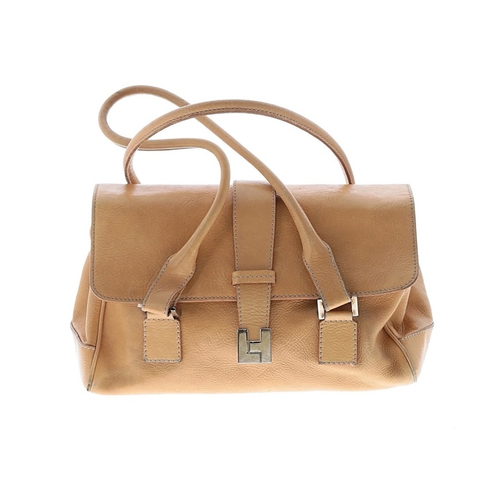 Lambertson Truex Tan brown Leather shoulder bag purse large - Picture 2 of 7